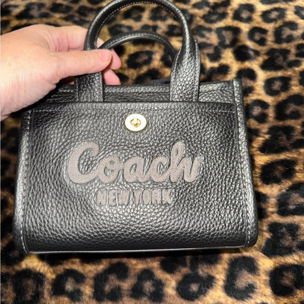 Coach Black Pebbled Leather Mini Bag